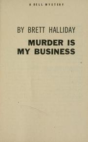 Front cover of Murder is my business by Brett Halliday