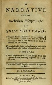 Front cover of A narrative of all the robberies, escapes, & c. of John Sheppard by Daniel Defoe