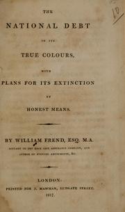 Front cover of The national debt in its true colours by Frend, William