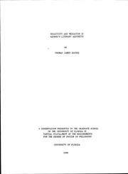 Cover of Negativity and mediation in Adorno's literary aesthetic by Thomas James Davies