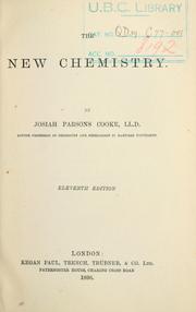 Front cover of The new chemistry by Josiah Parsons Cooke