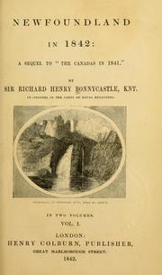 Front cover of Newfoundland in 1842 by Richard Henry Bonnycastle