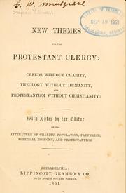 Front cover of New themes for the Protestant clergy by Stephen Colwell