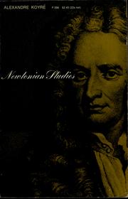 Cover of Newtonian studies by Alexandre Koyré