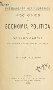 Front cover of Nociones de economia politica by Genaro García