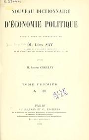 Front cover of Nouveau dictionnaire d'économie politique by Léon Say