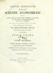 Cover of Nuovo prospetto delle scienze economiche by Gioja, Melchiorre