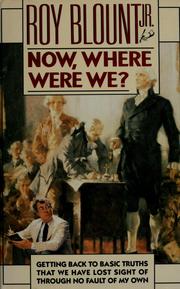 Cover of Now where were we? by Roy Blount Jr.