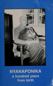 Cover of Nyanaponika by Bhikkhu Bodhi