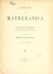 Front cover of Obras sobre mathematica do dr. F. Gomes Teixeira .. by Francisco Gomes Teixeira