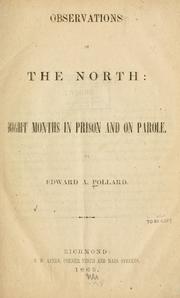 Front cover of Observations in the North by Edward Alfred Pollard