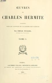 Cover of OEuvres de Charles Hermite, publiées sous les auspices de l'Académie des sciences by Charles Hermite