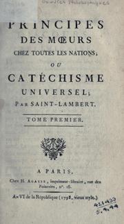 Cover of Oeuvres philosophiques by Jean-François marquis de Saint-Lambert
