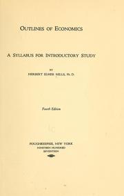 Cover of Outlines of economics by Mills, Herbert Elmer