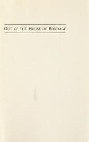 Front cover of Out of the house of bondage by Commission on Jewish Education of the Union of American Hebrew Congregations and the Central Conference of American Rabbis.