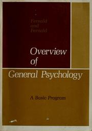 Front cover of Overview of general psychology by L. Dodge Fernald