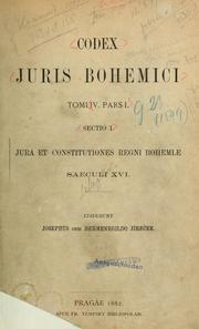 Cover of Codex juris Bohemici by Bohemia (Kingdom)