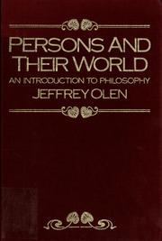 Cover of Persons and their world by Jeffrey Olen
