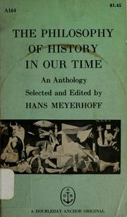 Front cover of The philosophy of history in our time by Hans Meyerhoff