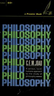 Cover of Philosophy by Joad, C. E. M.