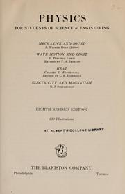 Front cover of Physics for students of science & engineering by A. Wilmer Duff