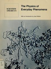 Front cover of The Physics of everyday phenomena by Jearl Walker