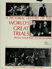 Cover of A pictorial history of the world's great trials by Brandt Aymar