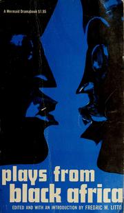 Front cover of Plays from Black Africa by Fredric M. Litto