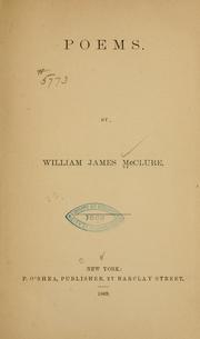 Cover of Poems by William James McClure
