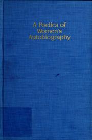 Front cover of A poetics of women's autobiography by Sidonie Smith