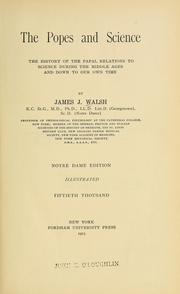 Cover of The Popes and science by James Joseph Walsh