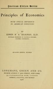Cover of Principles of economics by Edwin Robert Anderson Seligman