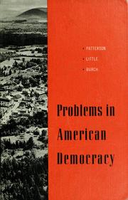 Cover of Problems in American democracy by Samuel Howard Patterson