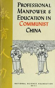 Front cover of Professional manpower and education in communist china by Leo A. Orleans