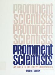Cover of Prominent scientists by Paul A. Pelletier
