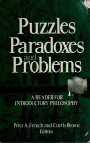 Cover of Puzzles, paradoxes, and problems by Peter French