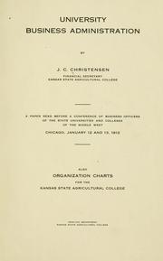 Front cover of University business administration by John Cornelius Christensen