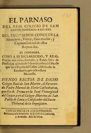 Front cover of El Parnaso del Real Colegio de San Martin by Henri Ternaux-Compans