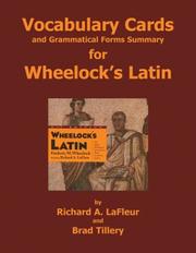 Cover of Vocabulary Cards and Grammatical Forms Summary for Wheelock's Latin by Richard A. LaFleur