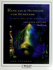 Front cover of Research methods for business by Uma Sekaran