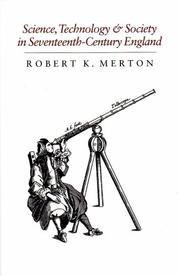 Cover of Science, technology & society in seventeenth century England by Robert King Merton