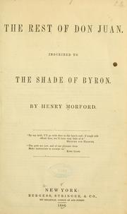 Front cover of The rest of Don Juan by Henry Morford