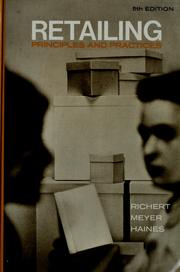 Cover of Retailing, principles and practices by G. Henry Richert