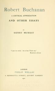 Cover of Robert Buchanan by Henry Murray