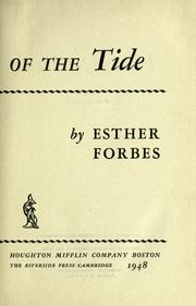 Cover of The running of the tide by Esther Forbes