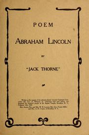 Cover of Poem by Jack Thorne