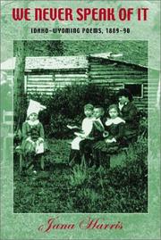 Cover of We never speak of it by Jana Harris