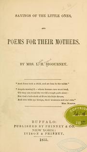 Cover of Savings of the little ones, and poems of their mothers by L. H. Sigourney