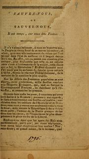 Front cover of Sauvez-vous, ou sauvez-nous, il est temps, car vous êtes foutus by Unknown