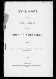 Front cover of By-laws and ordinances of the town of Wolfville by Wolfville (N.S.).